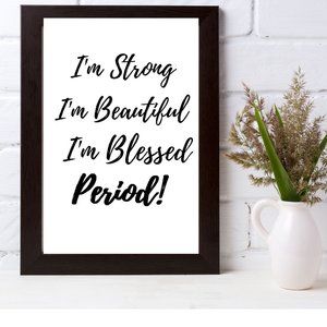 Motivational Wall Art "I'm Beautiful, Strong......